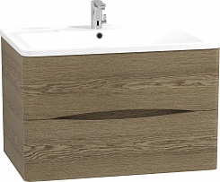 Водолей Мебель для ванной Adel 90 подвесная дуб крымский коричневый – фотография-2